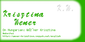 krisztina wener business card